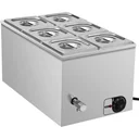 Speisenwärmer Bain-Marie 1500 W GN 1/6 aus Edelstahl