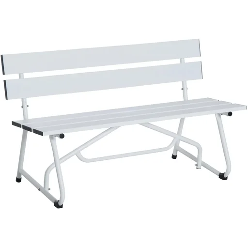 "Parkbank 2-Sitzer Garten Weiß B120 x T53 x H70cm image"