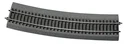 6 Stück Gebogenes Gleis R10 mit Bettung, Radius 888 mm, Bogenwinkel 15°