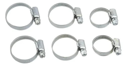 "Schlauchklemmen-Set 6-teilig, 9 mm Bandbreite, verzinkt image"