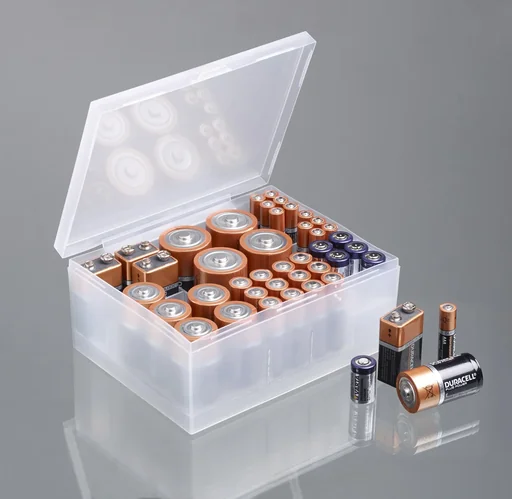 "Batterien-Aufbewahrungs-Box, Transparent image"