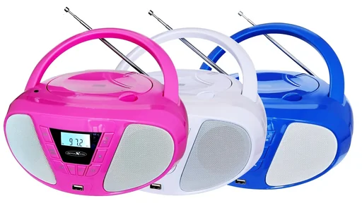 "CD Radio Boombox mit UKW-Radio, CD und AUX-IN, weiss image"
