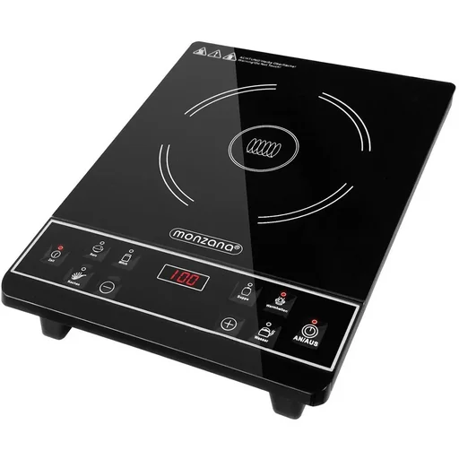 "Induktionskochplatte mit Zeitschaltuhr - 2000W - 230V - LED-Anzeige image"