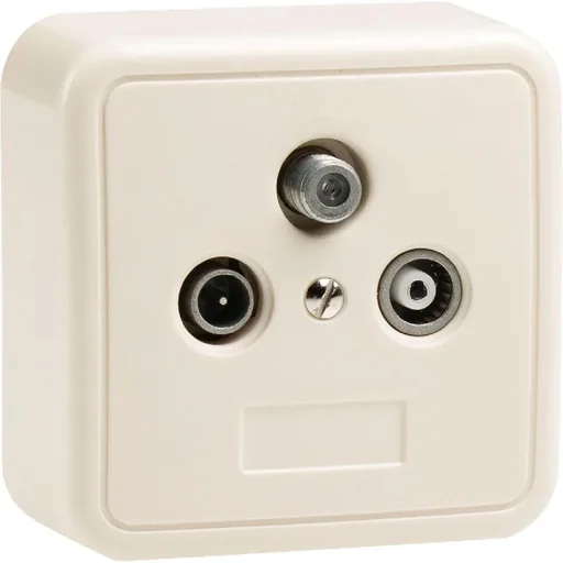 "Antennensteckdose (Abschluss) - Weiss/Silber 2.5 dB image"
