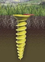 DUO ground screw anchor for screwing in/mounting rotary clotheslines