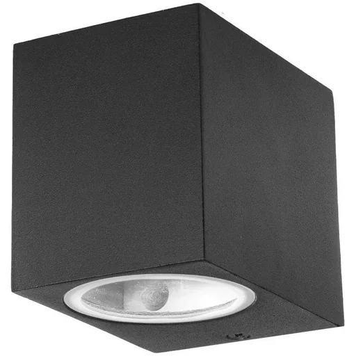 VT-7651SQ Wandleuchte für den Außenbereich GU10 schwarz quadratisch IP44