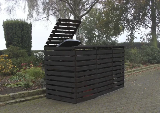Mülltonnenbox Vario V für 3 Tonnen, anthrazit