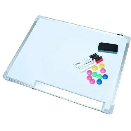 "Whiteboard Magnettafel mit Alurahmen inkl. Zubehör 60x45 cm image"