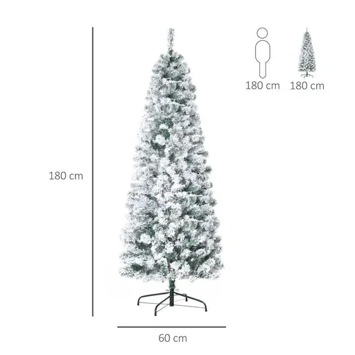 "künstlicher Weihnachtsbaum mit LED-Leuchten 60 cm x 60 cm x 180 cm | Aosom.de image"