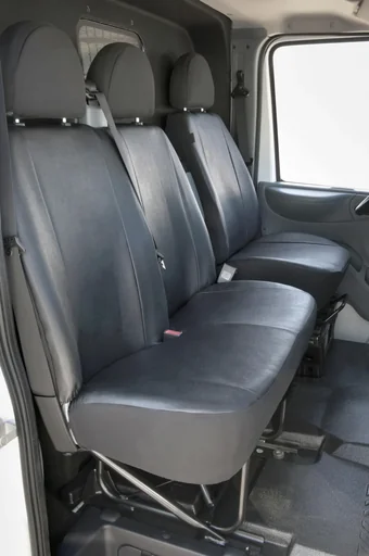 "Passform Sitzbezüge für Ford Transit für Einzelsitz und Doppelbank vorne aus Kunstleder ab BJ 08/2000 bis 04/2014 image"