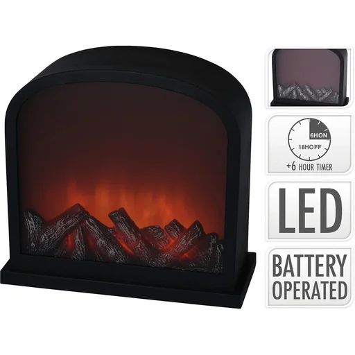 "Charmanter Laternenkamin mit LED - 28 cm image"