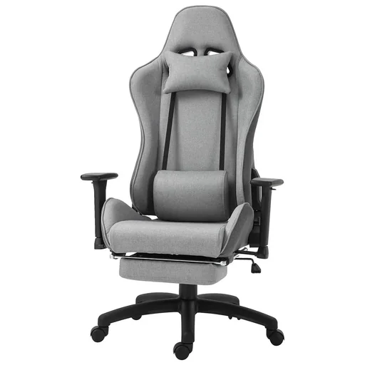 "Bürostuhl Computerstuhl Drehstuhl mit abnehmbarem Kopf- und Lendenkissen Wippenfunktion ergonomischer Schreibtischstuhl image"