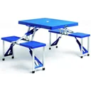 Klappbarer Campingtisch für 4 Personen aluminiumblau