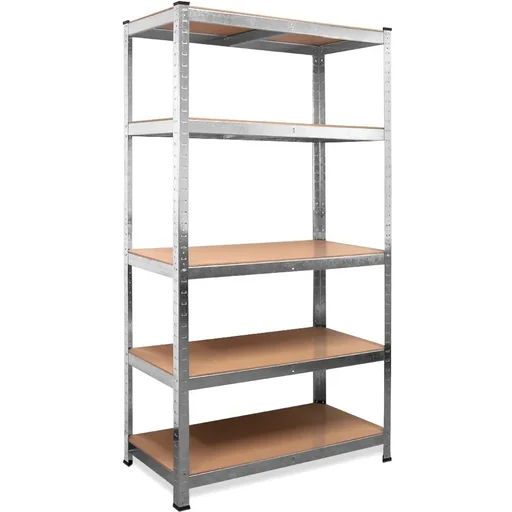 "Metall-Lagerregal / Fachbodenregal mit 5 Fachböden - 875kg Kapazität - (HxBxT) 180x90x40 cm - 175kg pro Fachboden image"