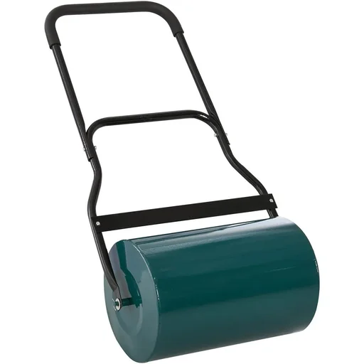 "Rasenwalze mit U-Griff Gartenwalze Gartenrolle 31 cm Durchmesser 40 L Wasser-/Sandfüllung 49 cm Arbeitsbreite Metall Gr image"