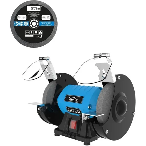 "Schleifmaschine Doppelschleifmaschine GDS125-12 mit zusätzlicher Schleifscheibe 125x16x20 mm K36 image"