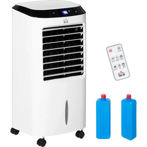 "Mobile Klimaanlage mit Luftbefeuchtung Wasserkühlung Klimagerät Luftkühler 8h Timer Fernbedienung Nutzungsraum 20 600W image"
