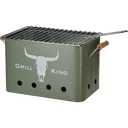 Grill King Holzkohlegrill Rechteckig - Mattgrün - 32x20x20 cm
