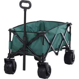 Bollerwagen Faltbarer Handwagen 360° Gartenwagen Transportwagen mit Teleskop Gri