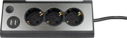 Steckdosenleiste 3-fach mit LED Licht und 2 USB Anschlüssen