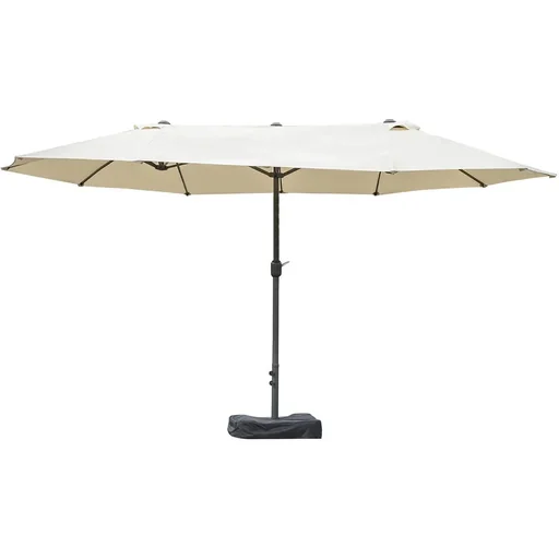 "XXL Durchmesser groß 6 Meter Stand Set Balkon Kurbel Regenschirm Schutz wasserdicht Kurbel Metall image"