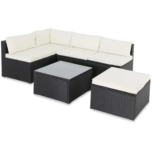 "Polyrotan Lounge-Set 16-Sitzer - Schwarz image"