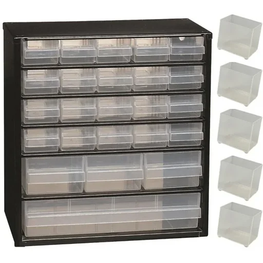 "Schubladenblock mit 24 Schubladen - 33x30,6x15cm MET Loose Insert A9-1 - Kunststoff image"