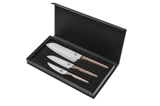 Damast-Messer-Set Vital, Kokos-Griffe, 3-teilig