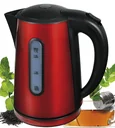 Design Edelstahl Wasserkocher in Metallic Rot TKA WK 1020 R
