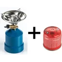 Gaskocher mit Windschutz 2050 W Blau mit Gasdruckbehälter