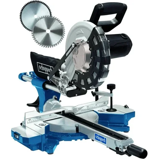 "HM254 Doppelgehrungssäge - 2000W | 255mm | Laser, LED und Drehtisch | 2 Blätter image"