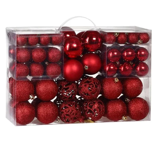"Weihnachtskugeln - Christbaumschmuck - Rot 100 Stück. image"