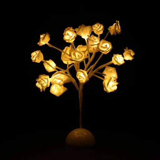 "LED Blütenbaum Rosenblüten Lichterbaum Lichterzweig 40 cm image"