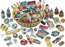 Weihnachtskörbchen mit 40 Weihnachtssüßigkeiten,