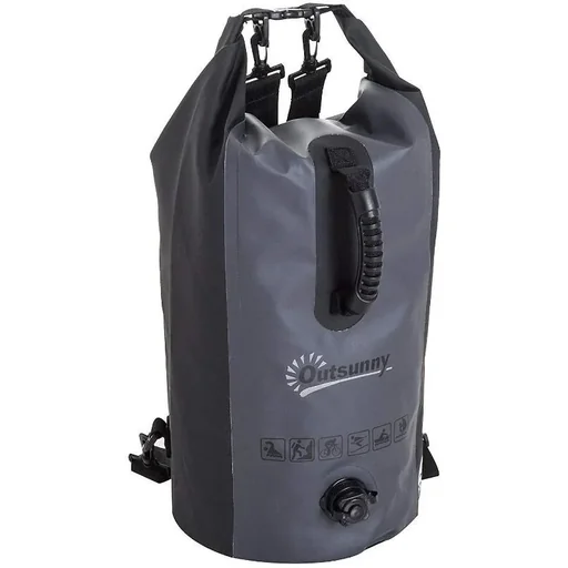 "Wasserdichter Rucksack Tasche Beutel Packsack mit Handybeutel 20L Grau image"