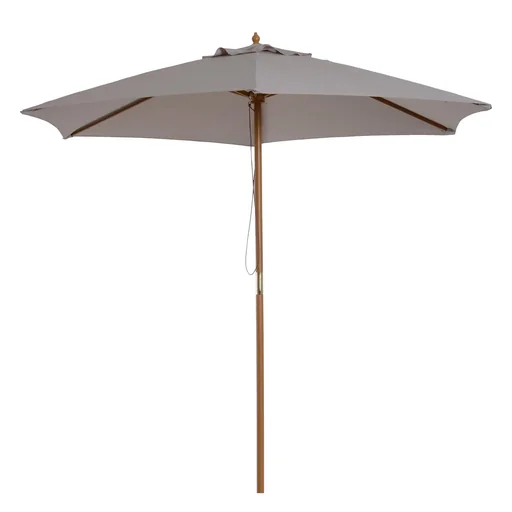 "Sonnenschirmmarkise 3-Stufen-Bambus 180/ Polyester grau image"