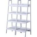 2er-Set Regal Standregal Lagerregal Bücherregal Aufbewahrungsregal 4 x Fach Metall + MDF 52 x 45 x 148 cm