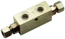 Sperrblock Ventil 3/8 - 300 bar - 2fach - für Hydraulikoberlenker