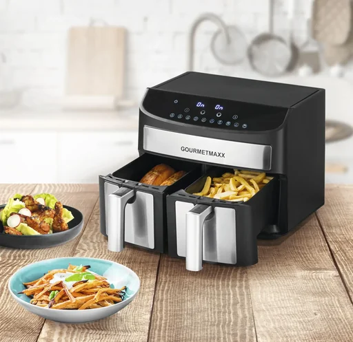 "Heißluftfritteuse Doppelkammer 7 l, 2400 W image"