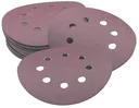 Haftschleifpapier K40 125 mm, gelocht, Klettrücken, 5 Stück
