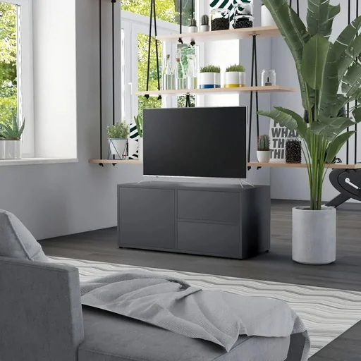 "TV-Schrank 80x34x36 cm Spanplatte grau image"