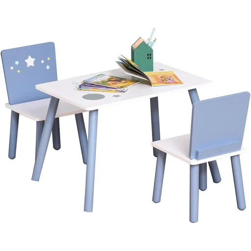 "3-teilige Kindersitzgruppe mit Sternen-Design blau, weiß image"