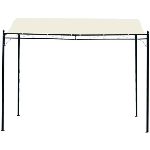 "Pergola Terrassenüberdachung Pavillon 297x297cm Metall Creme image"