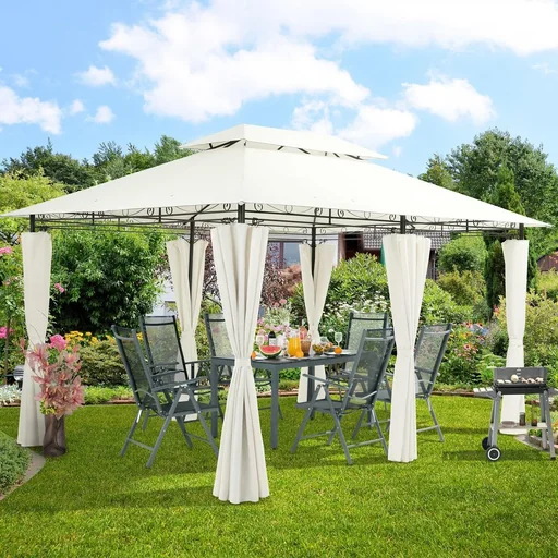 "Pavillon Topaz Beige 3x4m UV-Schutz 50+ image"
