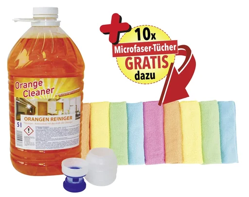 "Orangenreiniger Konzentrat 5L + GRATIS dazu 10 Reinigungstücher image"