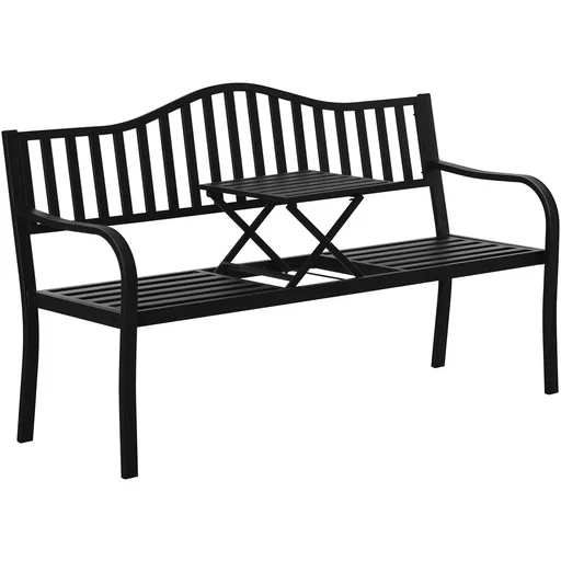 "Gartenbank mit ausziehbarem Tisch image"