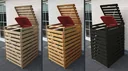 Mülltonnenbox "Vario V" für 1 Tonne, honigbraun