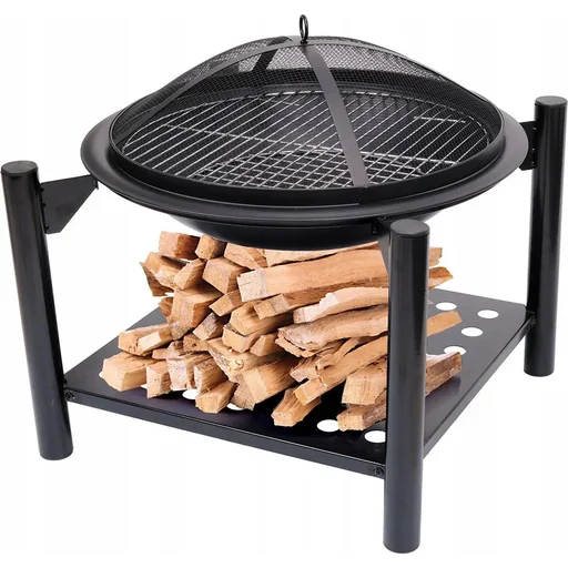 "Feuerschale mit Grill - Durchmesser Gitter 50cm - 58x58x55cm image"