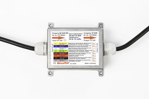 "Spannungsreduzierer 24-12 Volt Festeinbau Alu Gehäuse image"