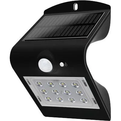 "VT-767-2 LED-Solar-Außenbeleuchtung - 1,5W - 220Lm - schwarz image"